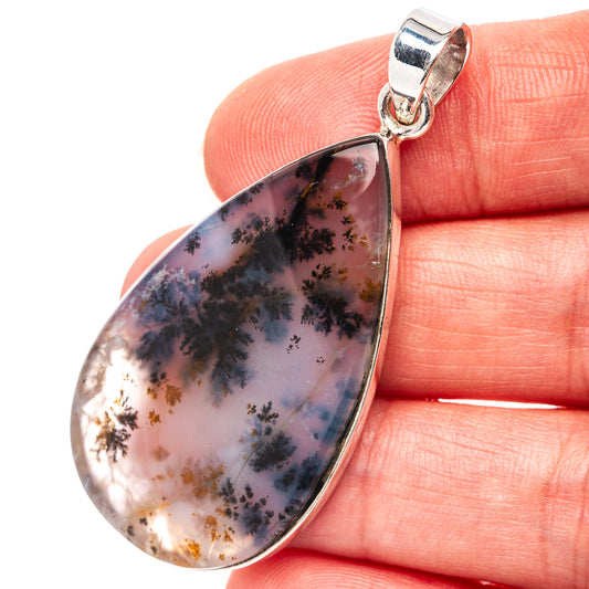 Premium Dendritic Moss Agate Pendant 2 1/8" (.925 Sterling Silver)