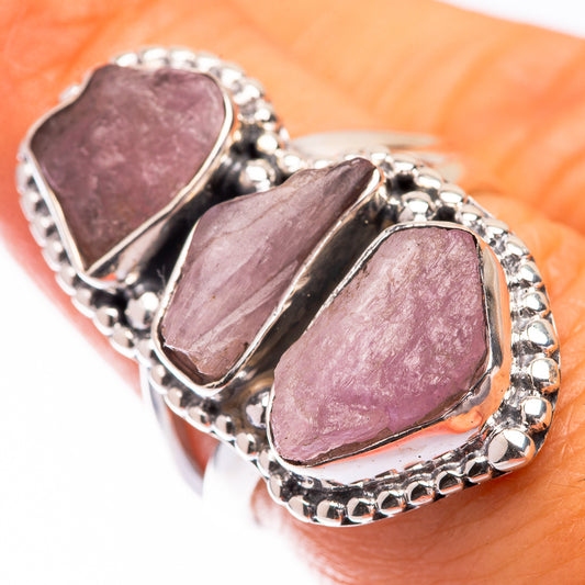 Rough Kunzite Ring Size 6.5 (925 Sterling Silver) R140762
