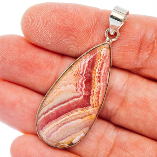 Premium Rhodochrosite Pendant 2" (.925 Sterling Silver)