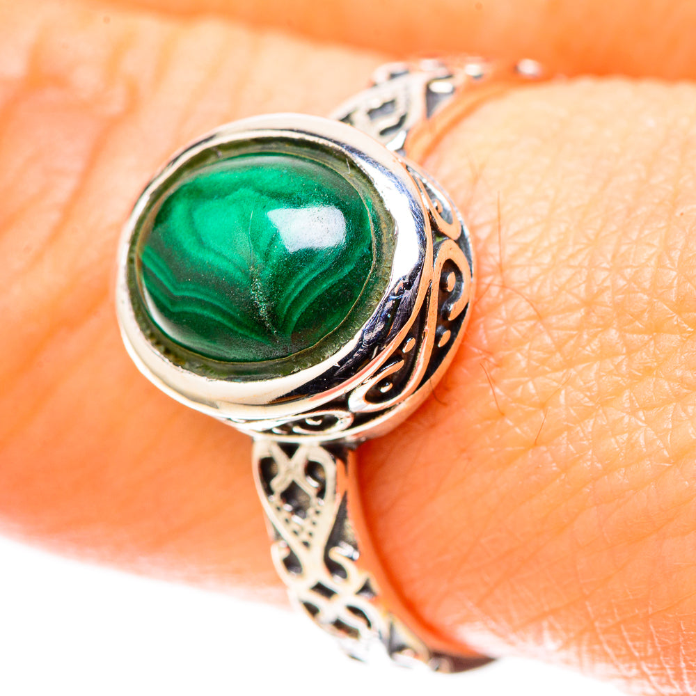 Malachite Dainty Ring Size 6 (925 Sterling Silver) RING138187