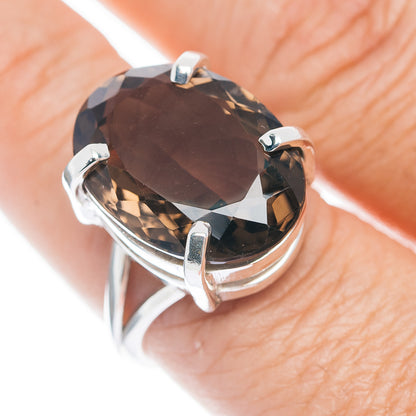 Premium Smoky Quartz Ring Size 9.5 (.925 Sterling Silver)