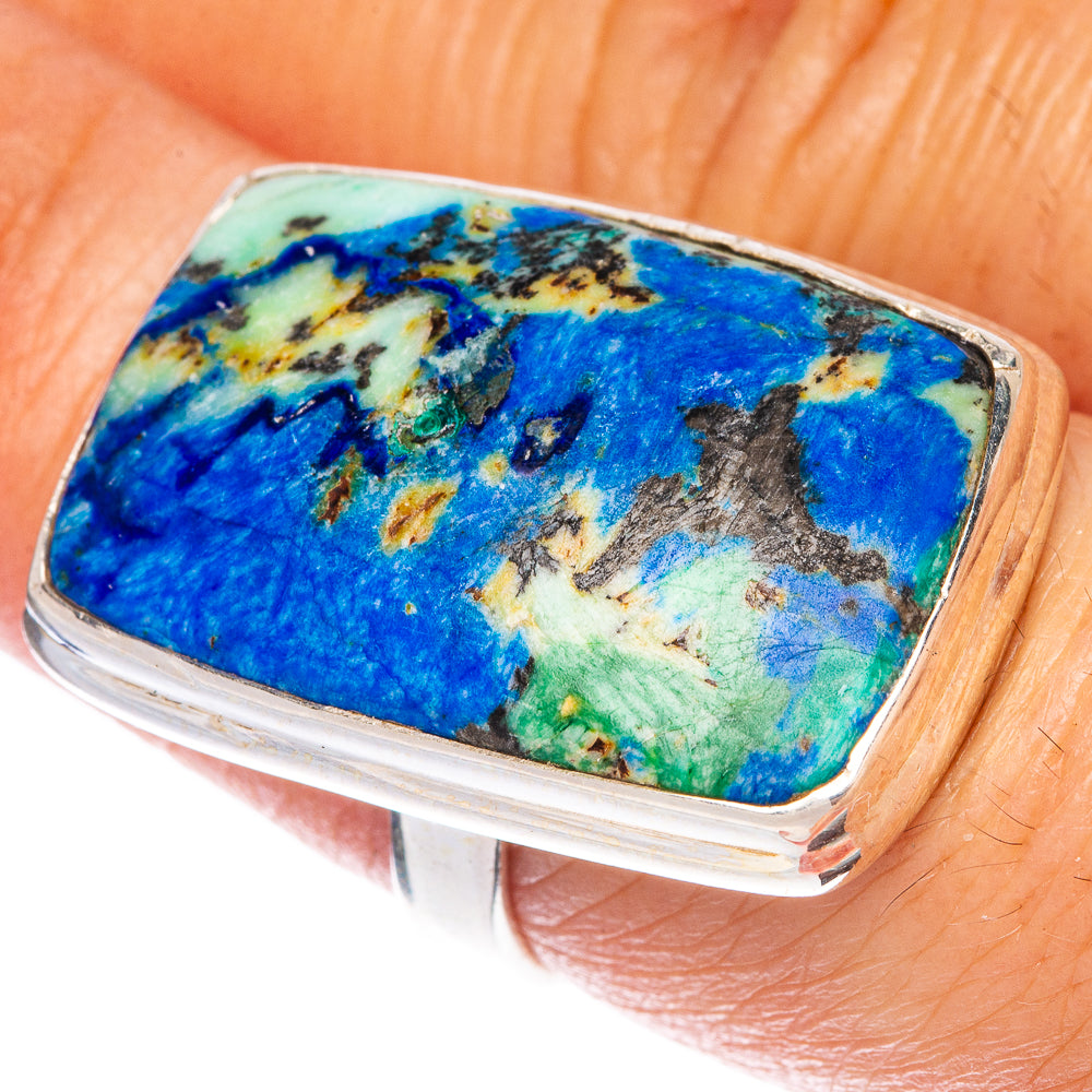 Turquoise Azurite Ring Size 7 (925 Sterling Silver) R1355