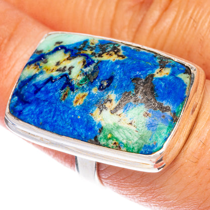 Turquoise Azurite Ring Size 7 (925 Sterling Silver) R1355