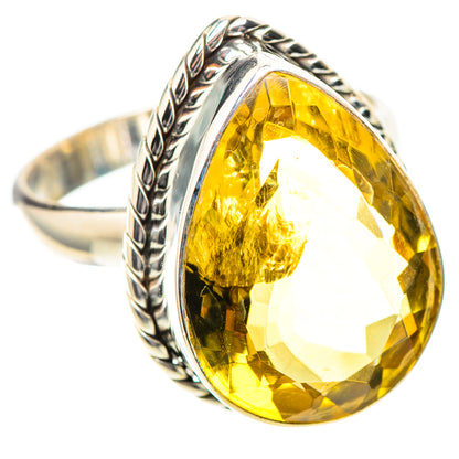 Large Faceted Citrine Ring Size 10.75 (925 Sterling Silver) RING138919