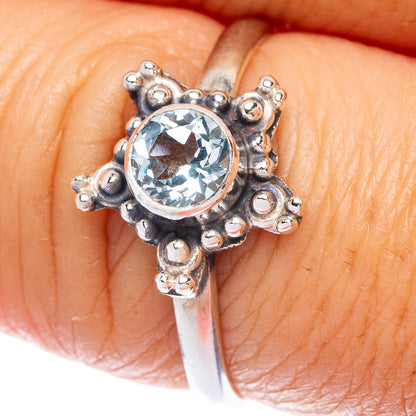 Blue Topaz Dainty Ring Size 8 (925 Sterling Silver) R145765
