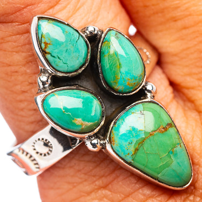 Exclusive Mohave Turquoise Ring Size 9 Adjustable (.925 Sterling Silver)