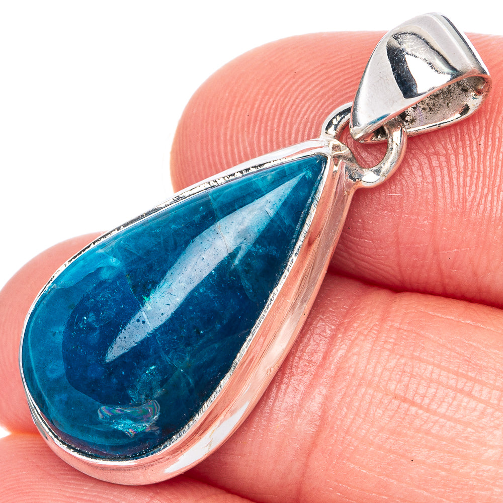 Rare Apatite Pendant 1 3/8" (925 Sterling Silver) P41301