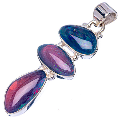 Rare Triplet Opal 925 Sterling Silver Pendant 2 1/8" (925 Sterling Silver) P42674