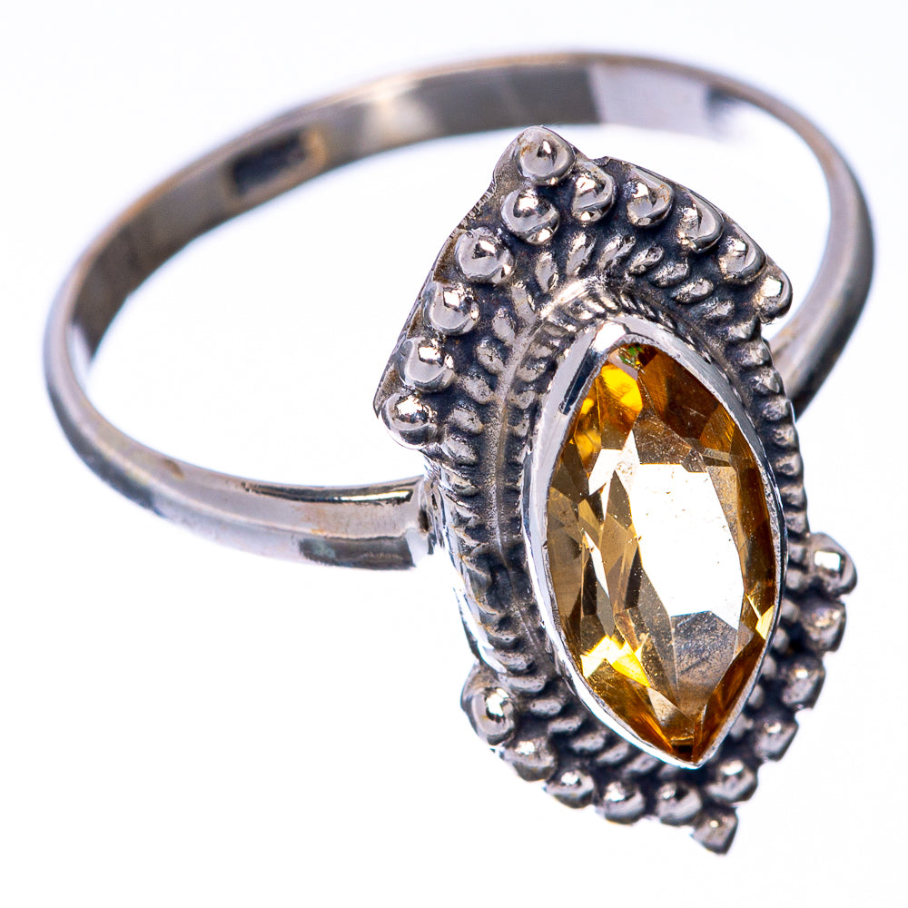 Faceted Citrine Dainty Ring Size 6 (925 Sterling Silver) R145213