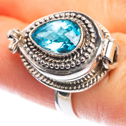 Poison London Blue Topaz Ring Size 6 (925 Sterling Silver) R142370