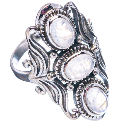 Rainbow Moonstone Ring Size 8.75 (.925 Sterling Silver)
