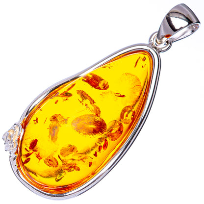Ana Silver Co Baltic Amber Pendant 2 1/4" (925 Sterlnig Silver)
