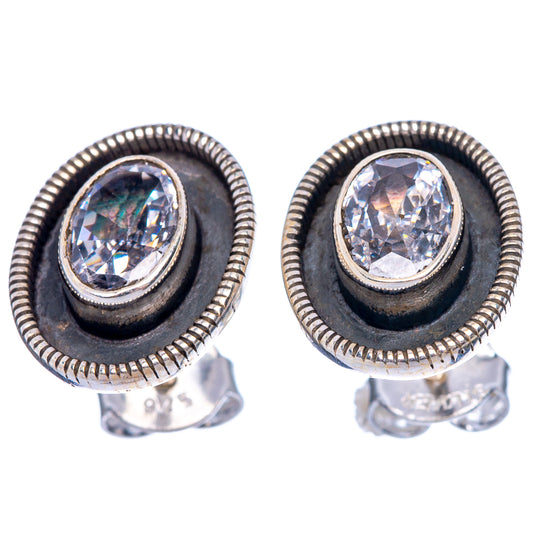 White Quartz Dainty Earrings 1/2" (925 Sterling Silver) E2010
