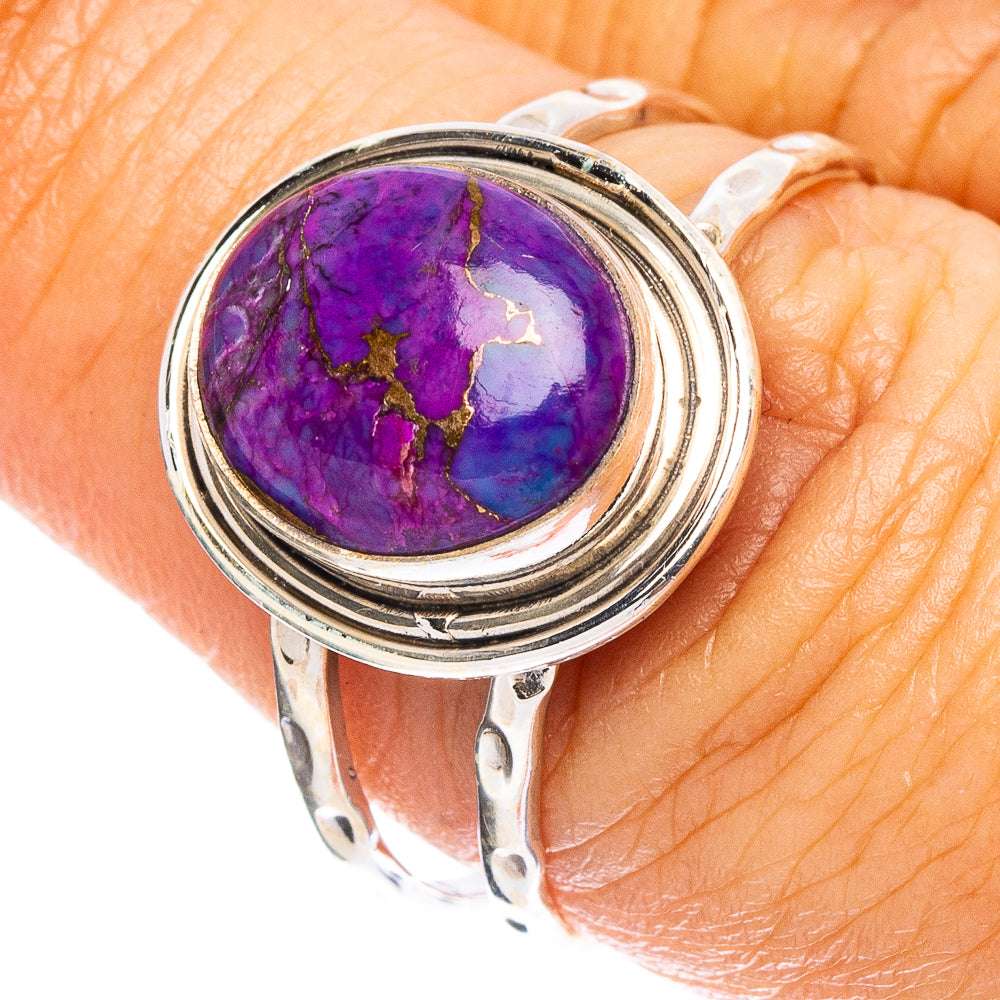 Purple Copper Composite Turquoise Ring Size 8.25 (925 Sterling Silver) R7981