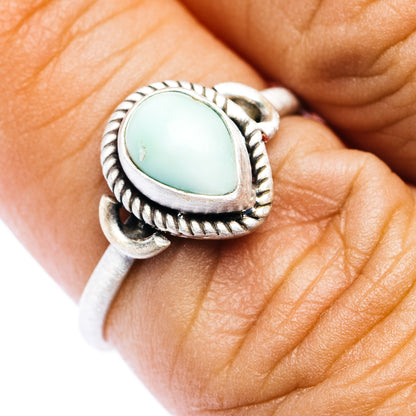 Southwestern Style Paloma Turquoise Ring Size 7 (.925 Sterling Silver)