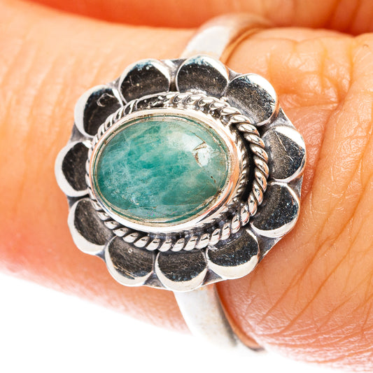 Amazonite Dainty Ring Size 6.75 (925 Sterling Silver) R5723
