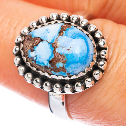 Golden Hills Turquoise Ring Size 8 (925 Sterling Silver) R2777