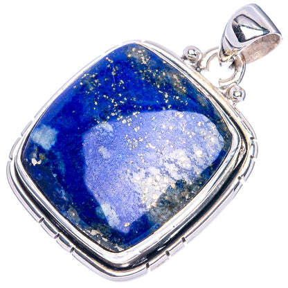 Lapis Lazuli 925 Sterling Silver Pendant 1 3/8" (925 Sterling Silver) P41929