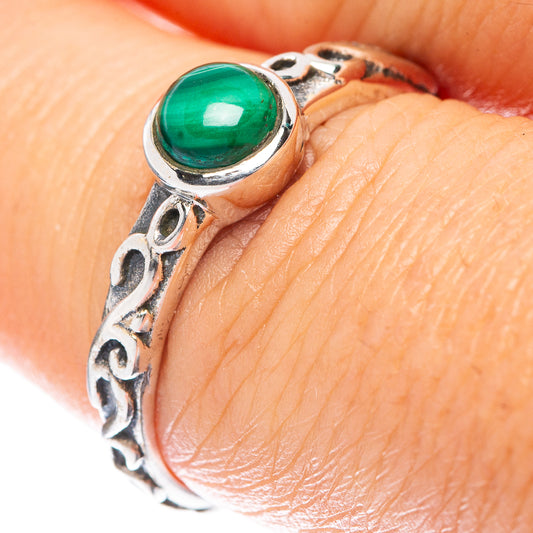Malachite Ring Size 7.75 (925 Sterling Silver) R5527