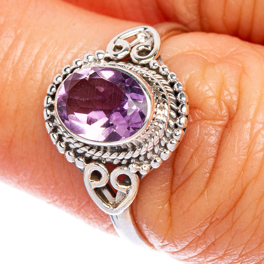 Faceted Amethyst Dainty Ring Size 7 (925 Sterling Silver) R147212