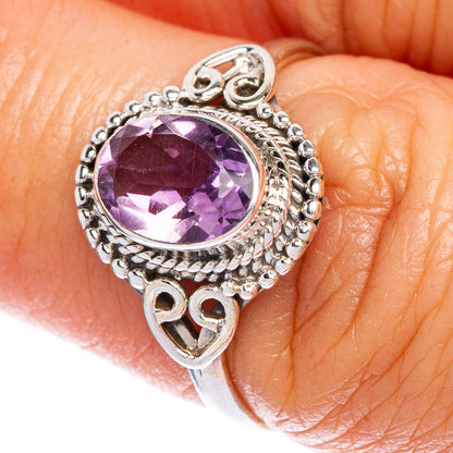 Faceted Amethyst Dainty Ring Size 7 (925 Sterling Silver) R147212