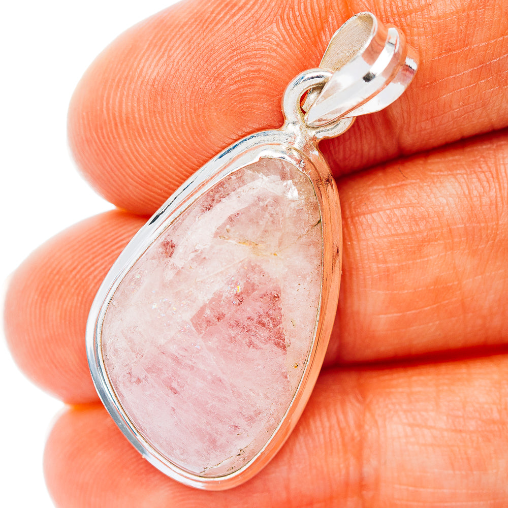 Kunzite Pendant 1 1/2" (.925 Sterling Silver)