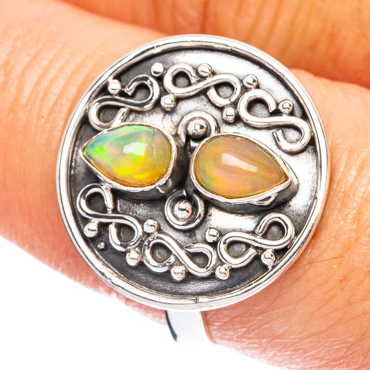 Rare  Ethiopian Opal Ring Size 8.5 (925 Sterling Silver) R3742