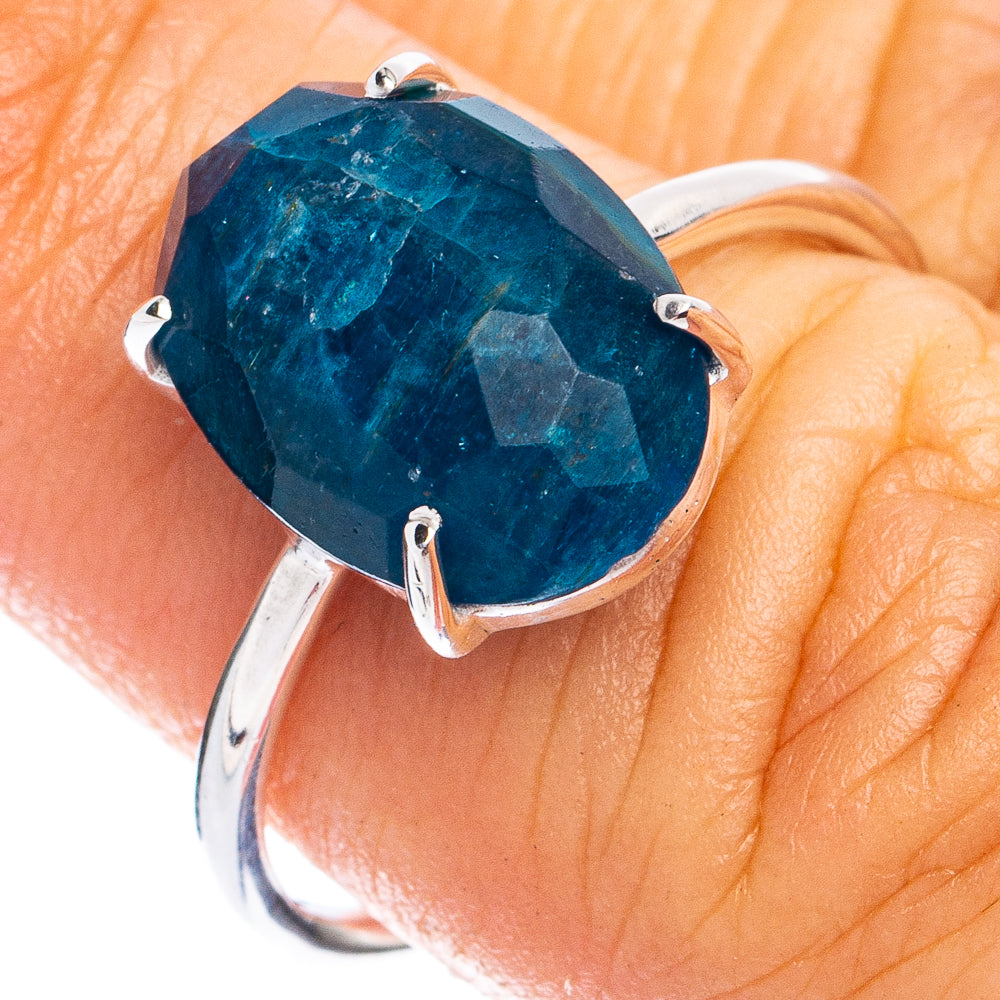 Rare Apatite Ring Size 7.75 (925 Sterling Silver) R8414