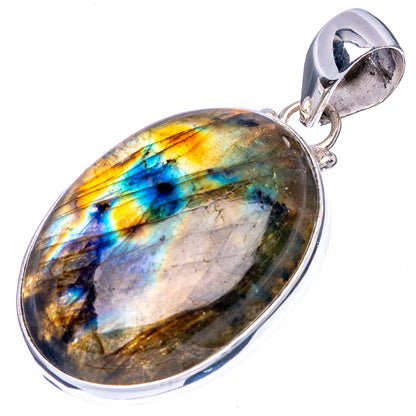 Labradorite Pendant 1 3/4" (925 Sterling Silver) P43149