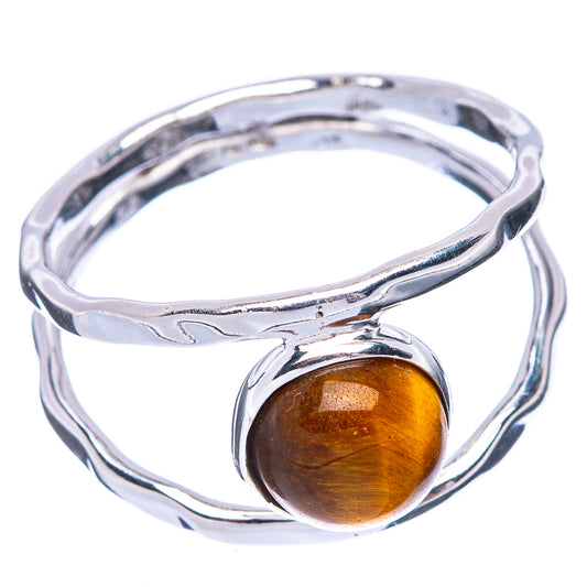 Tiger Eye Dainty Ring Size 6.75 (925 Sterling Silver) R5851