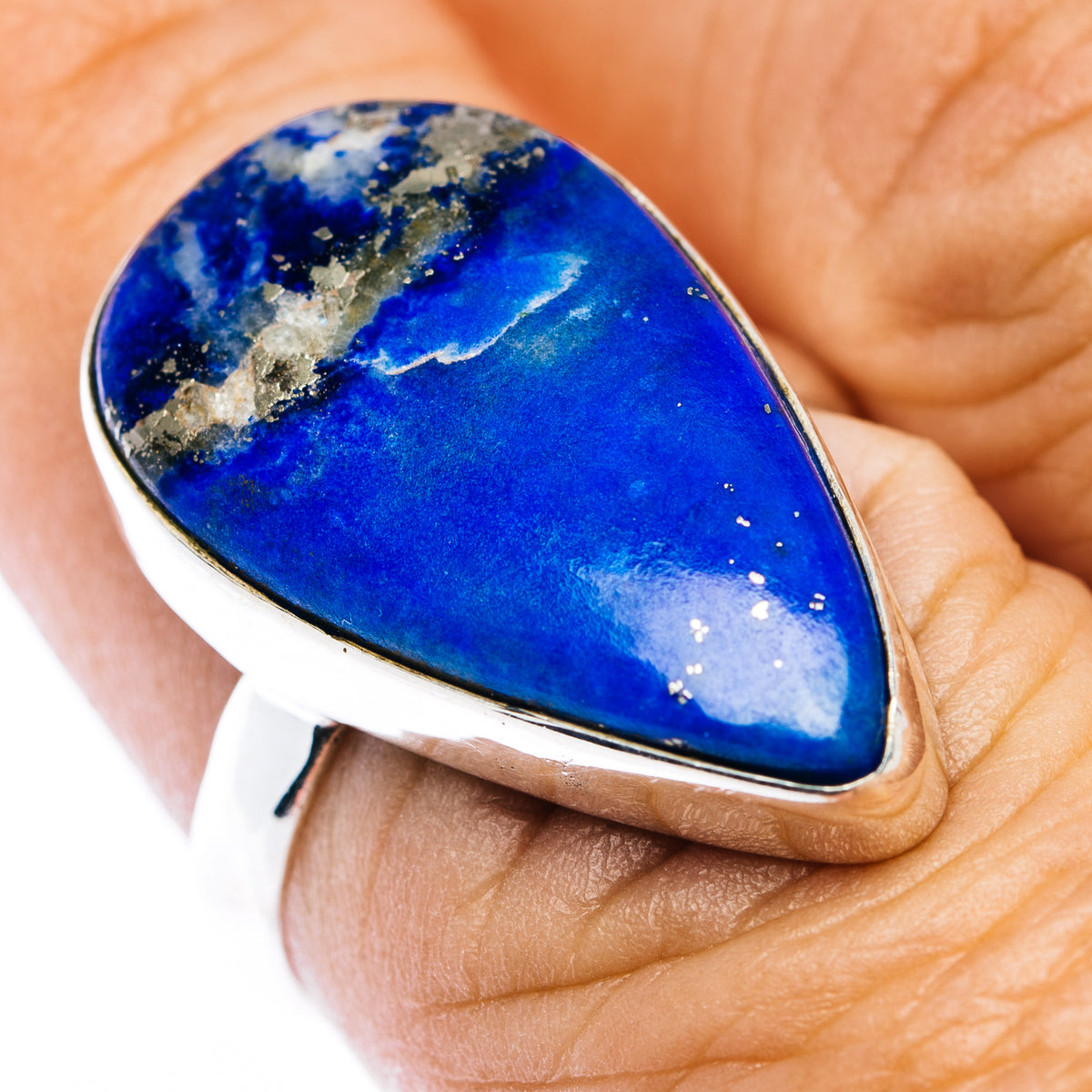 Rare Afghanite Ring Size 7.75 (.925 Sterling Silver)
