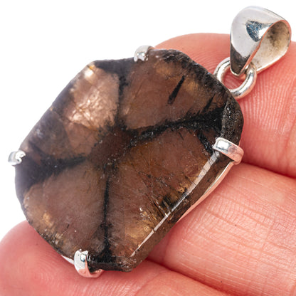 Chiastolite Pendant 1 1/2" (925 Sterling Silver) P40831