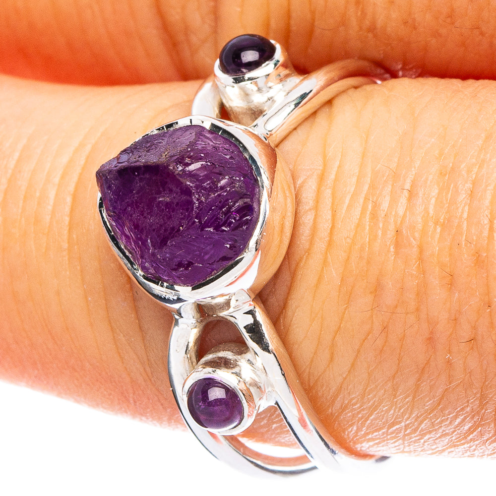 Amethyst 925 Sterling Silver Premium Ring Size 9 (925 Sterling Silver) R6562