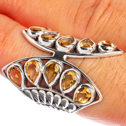Large Faceted Citrine Ring Size 6 (925 Sterling Silver) R144379