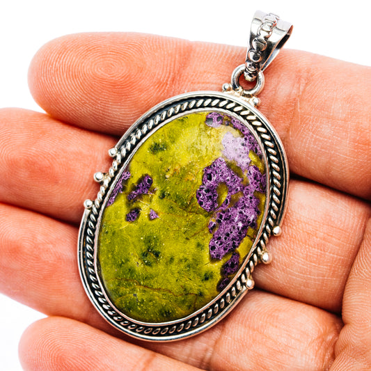 Stichtite Pendant 2 1/4" (.925 Sterling Silver)