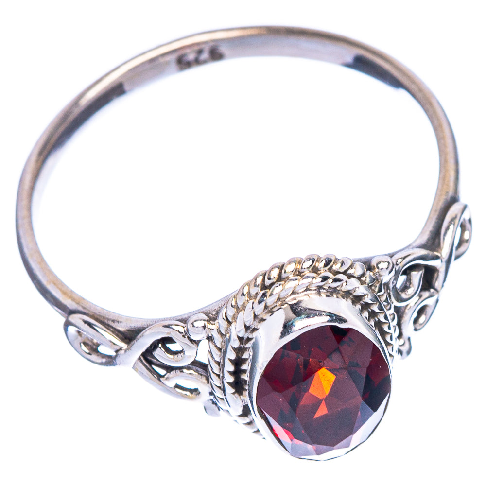 Garnet Dainty Ring Size 7.5 (925 Sterling Silver) R147141