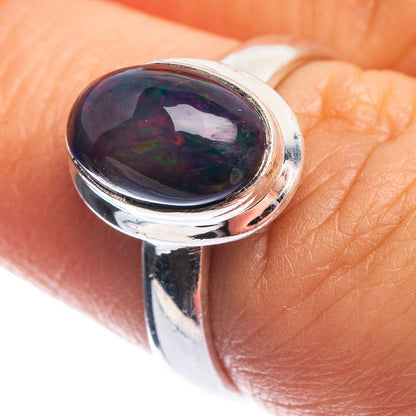 Black Opal Ring Size 7 (925 Sterling Silver) R144135