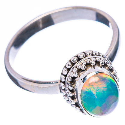 Rare Ethiopian Opal Ring Size 5.75 (925 Sterling Silver) R4362