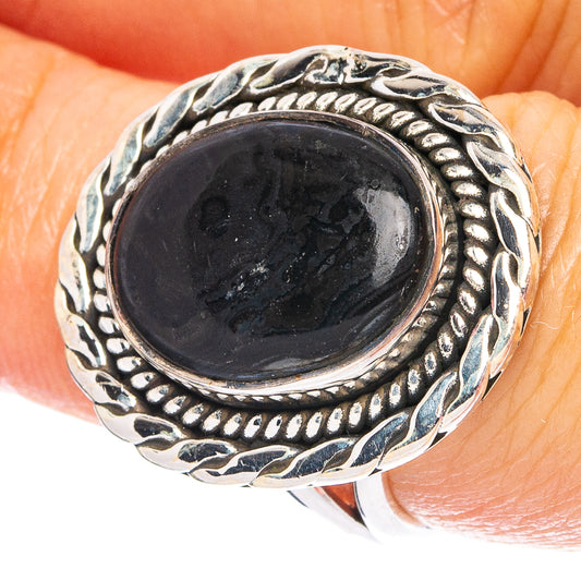 Psilomelane 925 Sterling Silver Ring Size 7 (925 Sterling Silver) R6132