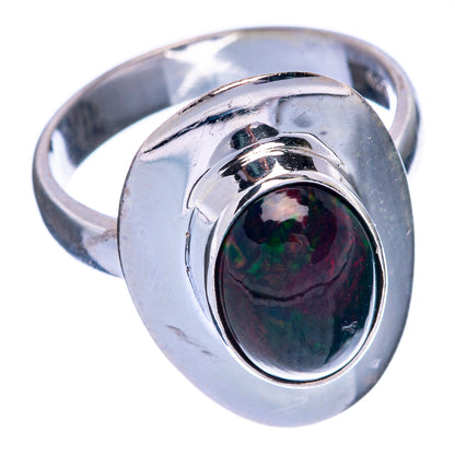Black Opal Ring Size 6.75 (925 Sterling Silver) R144598
