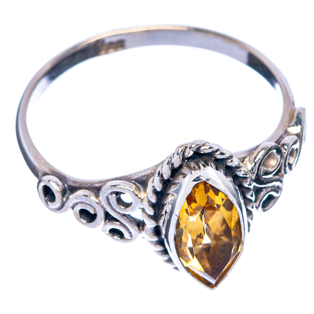 Faceted Citrine Dainty Ring Size 8 (925 Sterling Silver) R145479