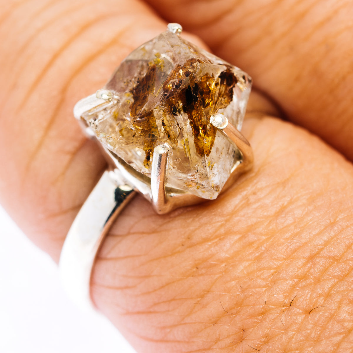 Petroleum Quartz Ring Size 9.75 (.925 Sterling Silver)