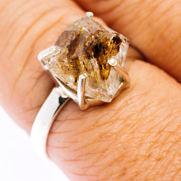 Petroleum Quartz Ring Size 9.75 (.925 Sterling Silver)