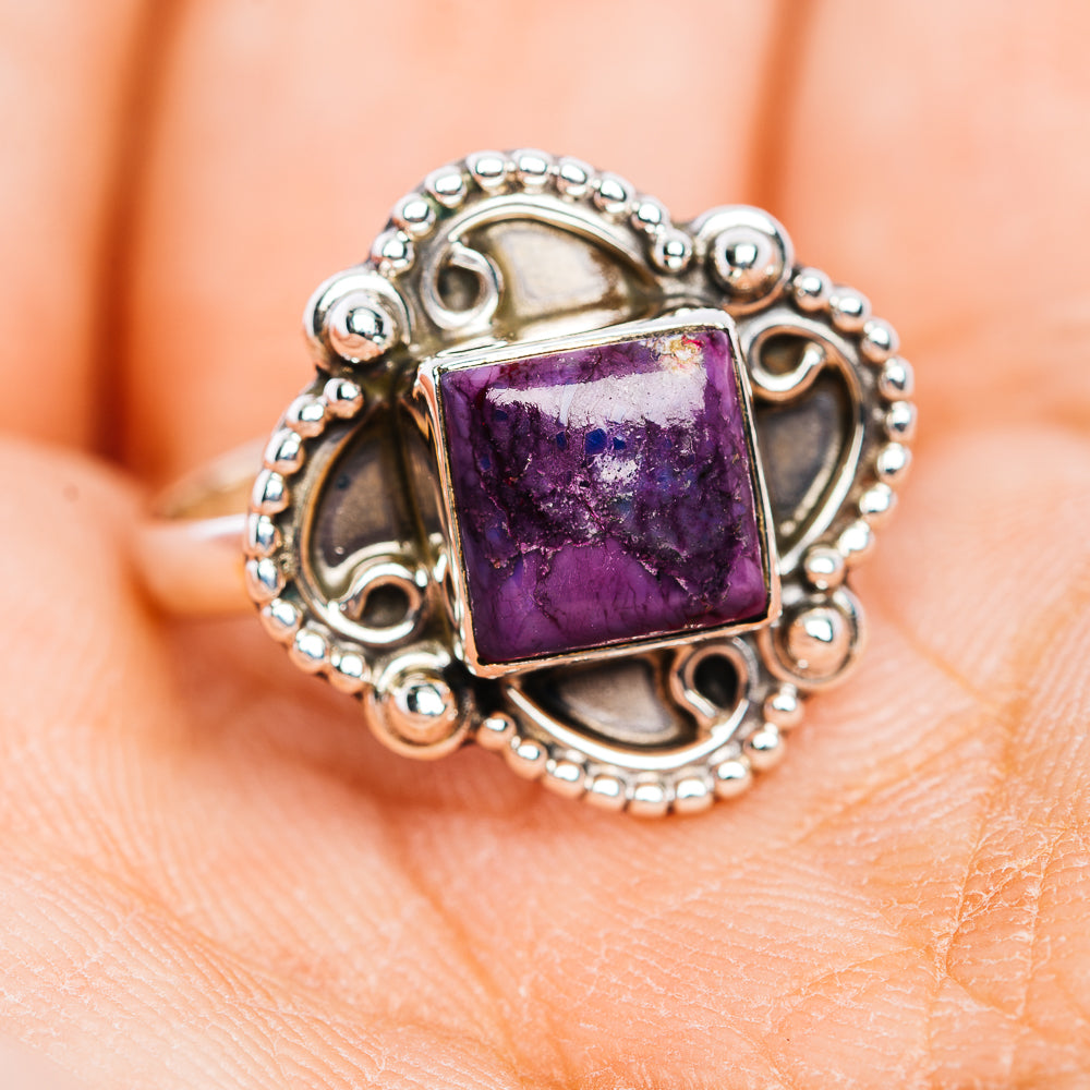 Purple Turquoise Ring Size 6.5 (.925 Sterling Silver)