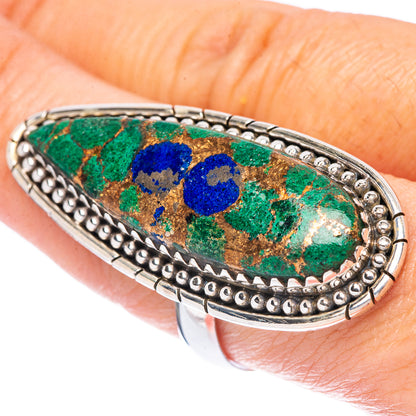 Copper Chrysocolla Large Ring Size 8.75 (925 Sterling Silver) R1751