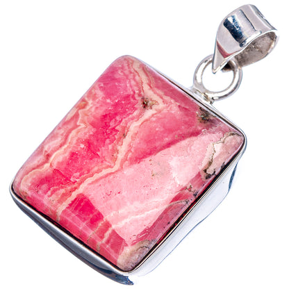 Premium Rhodochrosite Pendant 1 3/8" (.925 Sterling Silver)