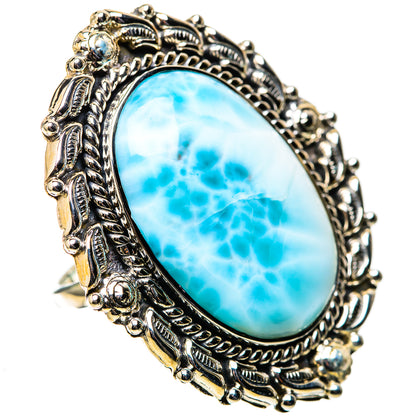 Signature Huge Larimar Ring Size 9.25 (925 Sterling Silver) RING138145