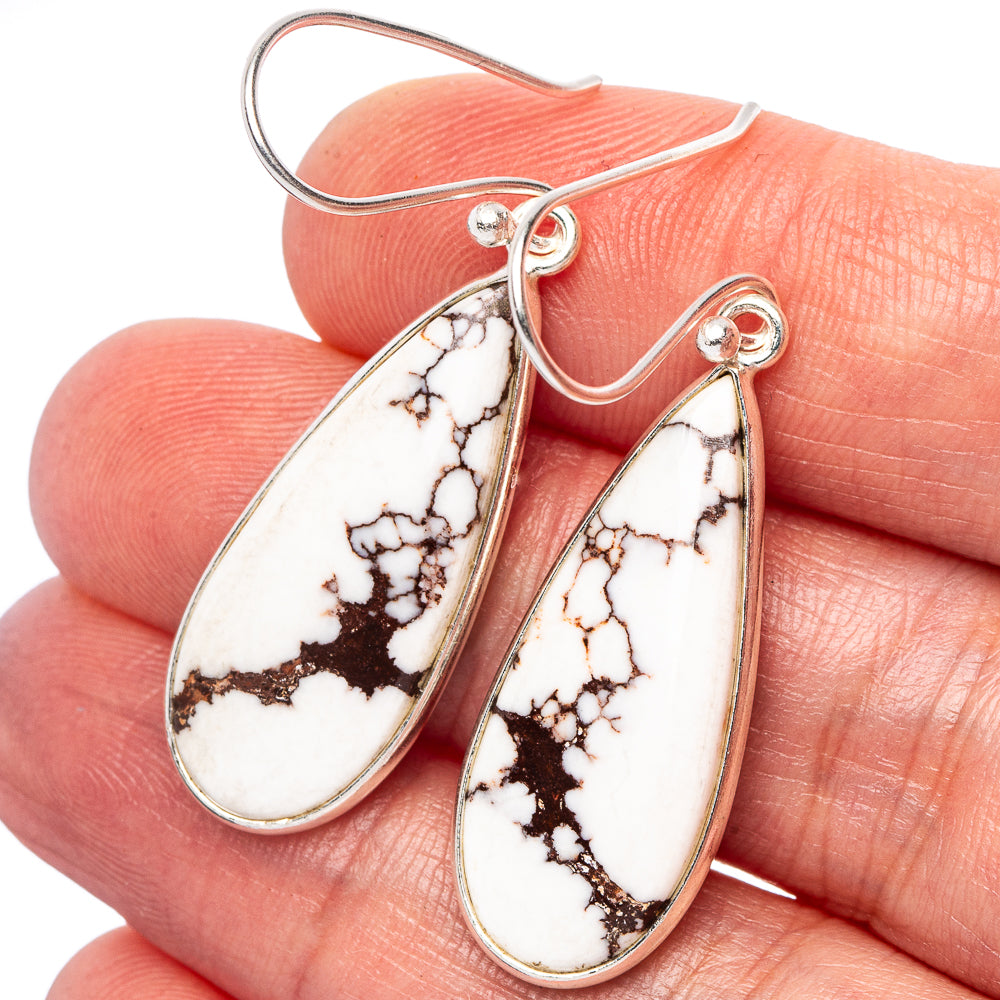 Wild Horse Jasper Earrings 1 3/4" (.925 Sterling Silver)