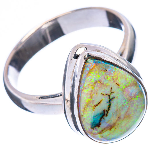 Rare Sterling Opal Ring Size 8 (925 Sterling Silver) R4412
