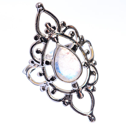 Premium Rainbow Moonstone Ring Size 8 (925 Sterling Silver) R141804